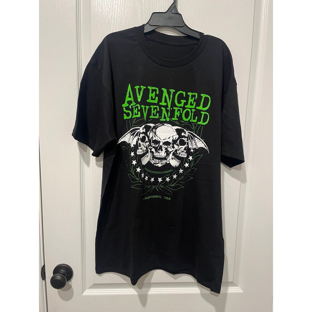 Avenged Sevenfold Graphic Band T-Shirt Black Skull Tee Men’s L/XL NWOT